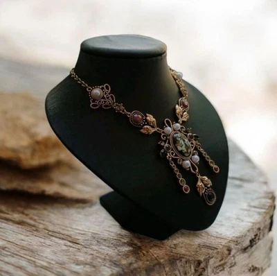 Vintage Französischer Hofstil Schichtanhänger Halskette für Frauen Modeschmuck  - Bild 1 von 4