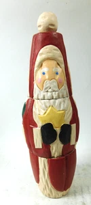 Santa Three Piece Turning 7" Wood Figurine - Picture 1 of 3