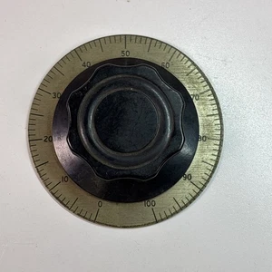 Vintage Radio Wählknopf industrielle wissenschaftliche Kontrollwaage mit Markierungen 0-100 - Bild 1 von 12