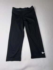 Nike Pro Core Dri Fit Training Capri Pants Black Womens Size Small - Picture 1 of 11