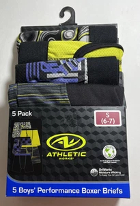 Athletic Works 5 Performance Boxer Briefs-Dry Works-Boy's Size S 6-7 NEW - Picture 1 of 2