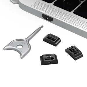 10/5Pieces Port Blocker Port Lock With Key For Laptop Notebook Dust Protections - Afbeelding 1 van 10