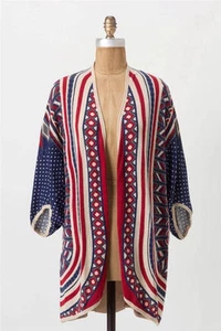 New! S Anthropologie Stripe Dot  "Sabita Cardigan" Sweater  - Picture 1 of 6