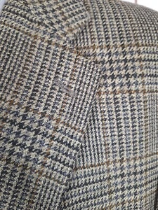 Chaps Sport Coat Jacket Mens 44L Brown Plaid Wool - Picture 1 of 12