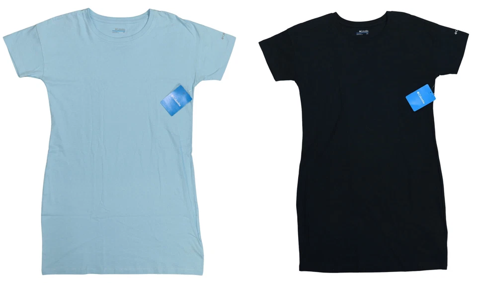 Columbia Park Color Sólido Camiseta Estilo Largo Corto Mujer Vestido Atlético Nuevo con Etiquetas Foto 1 de 1