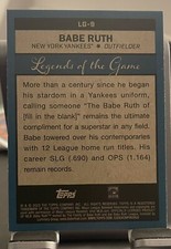 2023 Topps Series 2 BABE RUTH Legends of the Game #LG-9 New York Yankees