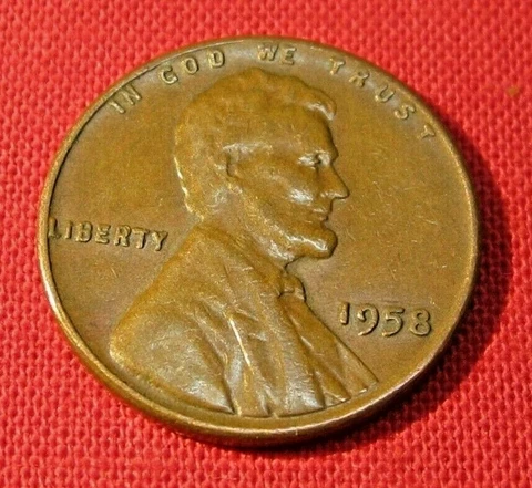 1958 P Lincoln Wheat Cent - G Good to VF Very Fine Cover