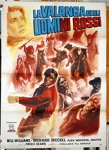 manifesto 2F film APACHE AMBUSH - LA VALANGA DEGLI UOMINI ROSSI 1960 Western - Picture 1 of 1