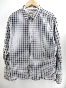 Guess Plaid Long Sleeve Button Up Shirt XL Beige Blue - Picture 1 of 7