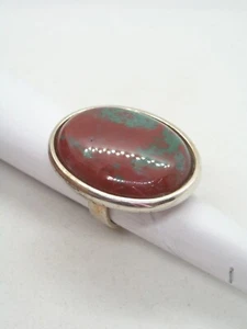 ANELLO in ARGENTO 925 con DIASPRO naturale - pietra dura - pietre dure - - Picture 1 of 8