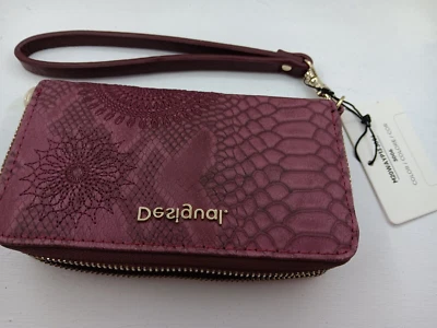 Desigual ladies plum coloured wallet. New with tag. Wristband. - image 1 of 3