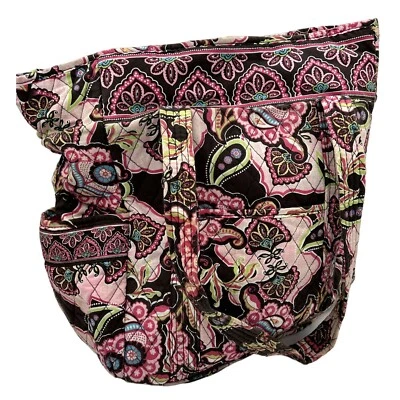 Bolso de Mano Hobo Diseño Tonya Lee Acolchado Algodón Rosa/Marrón 17 x 15 Pulgadas Foto 1 de 4
