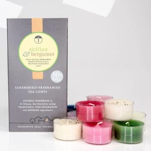 Potters Crouch Scented Sicilian & Bergamot 8 Hours Vegan Tealights Candle 8pk - Picture 1 of 1