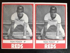 1980 TCMA #19 WATERBURY REDS TOM FOLEY [2] NM/MT 03035