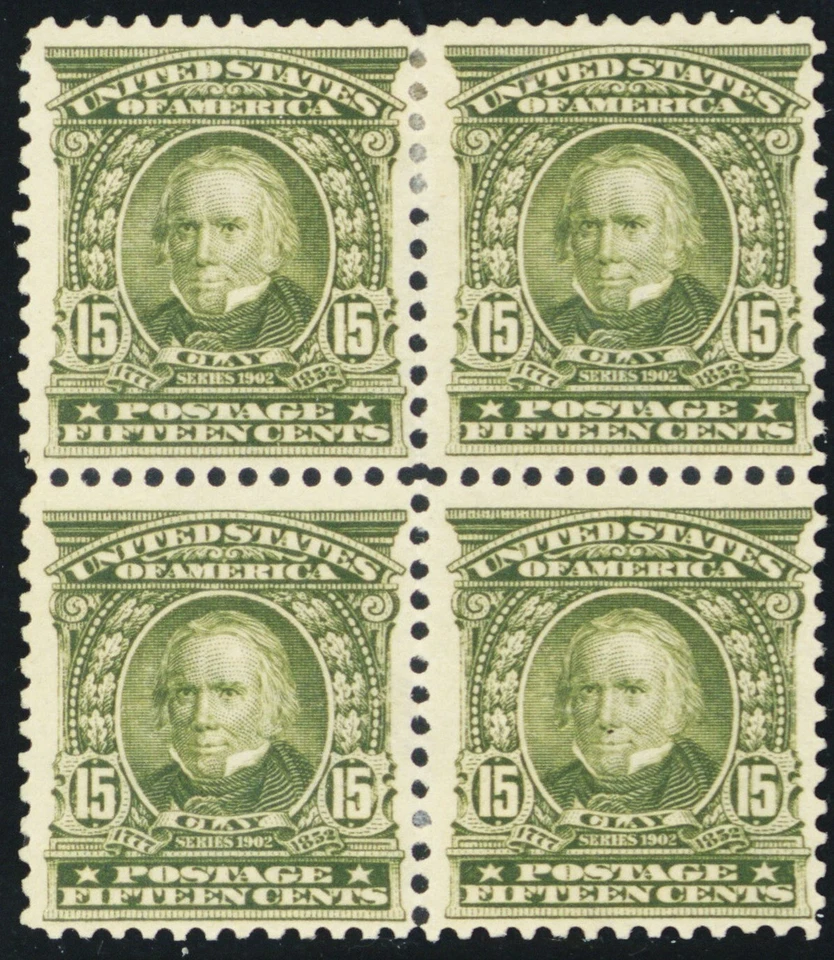 309, Mint HR/LH 15¢ FVF Block of Four Stamps SCV $775 - Stuart Katz - Image 1 of 1