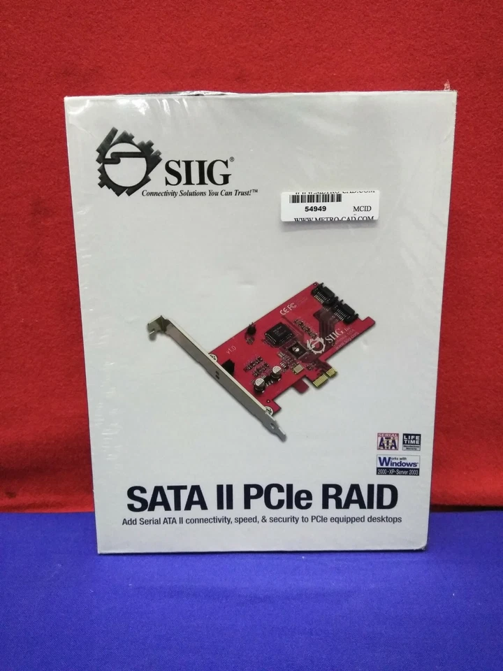 SIIG SATA II PCIE RAID ADD SERIAL ATA II CONNECTIVITY SPEED - Image 1 of 4