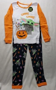 Star Wars Girls' Baby Yoda Glow In The Dark Halloween Pajama Set Size 6/ New - Picture 1 of 8