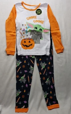 Star Wars Girls' Baby Yoda Glow In The Dark Halloween Pajama Set Size 6/ New - Image 1 of 4
