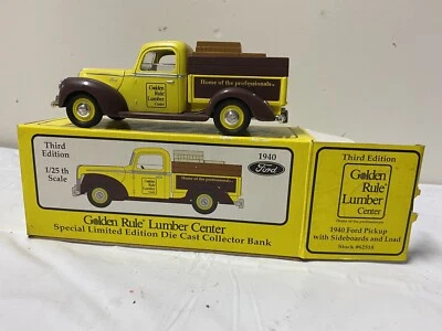 Vintage Liberty Classics 1940 Ford Pickup Bank Diecast Golden Rule Lumber Center - Image 1 of 4