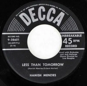 Hamish Menzies, Less Than Tomorrow - You Can Be in Love, Decca Records 9-28601 - Imagen 1 de 1