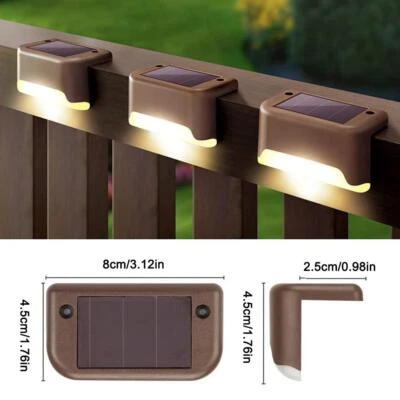 Outdoor Solar LED Deck Lights Garden Stairs Step Fence Lamp Waterproof Hot... - Image 1 of 4