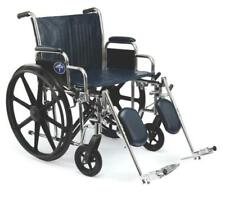 Medline Excel Extra-Wide Wheelchair with 24" Seat Removable Arms, Elevating Leg Rests (SPM8768768523)
