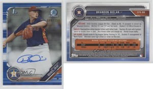 2019 Bowman Chrome Prospects Blue Refractor /150 Brandon Bielak #CPA-BB Auto