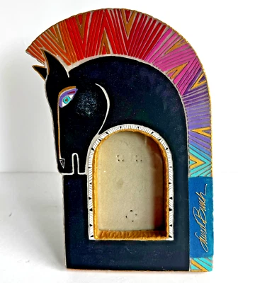 1999 Vtg Laurel Burch Horse Head Picture Frame 4x3.25" Photo - Image 1 of 4