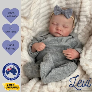 49cm Lifelike Newborn Reborn Doll Baby Full Body Silicone Vinyl Realistic - Picture 1 of 7