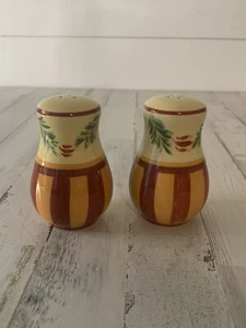Southern Living Gail Pittman Hand-Painted Salt and Pepper Shaker Set Siena - Picture 1 of 2