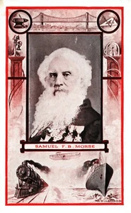 SAMUEL F B MORSE INVENTOR OF MORSE CODE 1791-1872 Postcard - Imagen 1 de 2