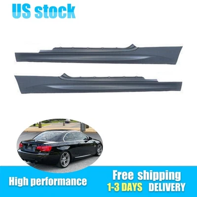 Fits 2007-2013 BMW E92 E93 3-Series M3 Style 2PCS Side Skirts Extension Panels - Image 1 of 4