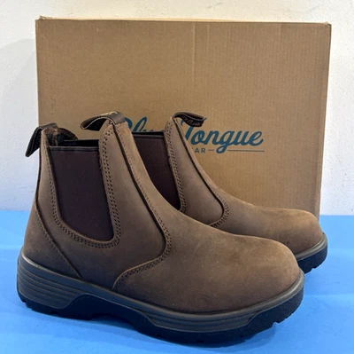 NUEVO EN CAJA 7 R BOTAS FALLBROOK PARA HOMBRE ESPALDA ROJA LENGUA AZUL BTF CIGAR MARRÓN Foto 1 de 4