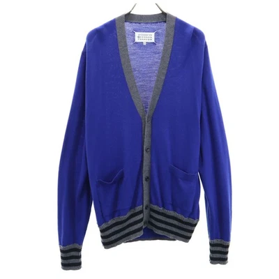 Maison Margiela wool Long sleeve V neck knit cardigan 1 Blue purple 10 Men's - Image 1 of 4