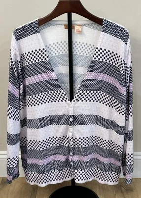 Cárdigan Suéter Para Mujer NORTH CREST Manga Larga 3X (24W/26W) Botón Frontal Multi Foto 1 de 4