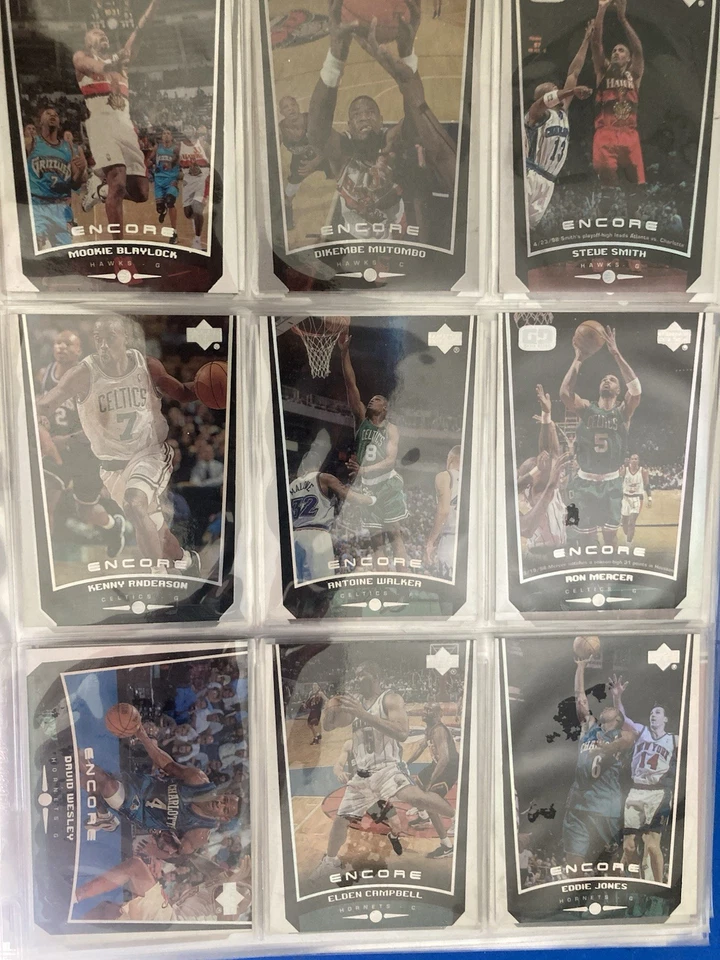 1998-99 UPPER DECK ENCORE BASKETBALL PARTIAL SET 1-90 CARDS KOBE CARD! W / PAGES - Image 1 of 3
