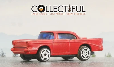 BLUE BOX - CHEVY BEL AIR - 1986 - RED - DIECAST CAR 🔥603 - Image 1 of 4