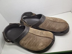 Zoccoli Uomo CROCS Yukon Sport Marrone Pelle di Bogotà Regolabili Taglia 11 - Foto 1 di 10
