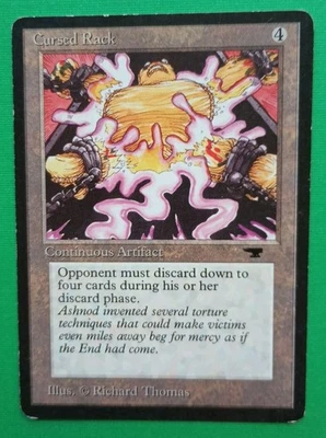 Magic the Gathering MTG Antiquities CURSED RACK MP U 1994 Vintage Nice! - Image 1 of 4