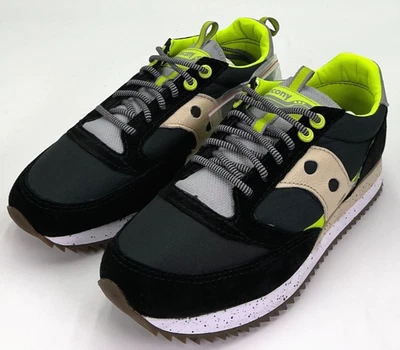 Saucony Jazz 81 Men's Size 8 Black/Acid Lime Suede Sneakers NIB - Image 1 of 4