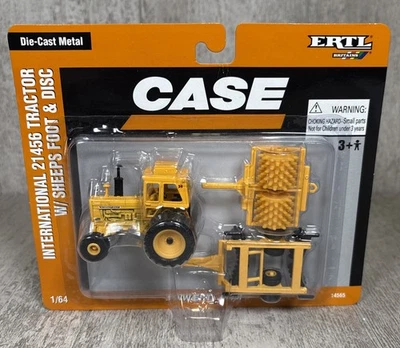 1/64 Ertl International 21456 Tractor W/ Sheeps Foot & Disc Farm Toy DieCast - Image 1 of 4