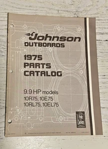 Johnson 9.9 hp motor fueraborda piezas catálogo barco 1975 libro - Imagen 1 de 2