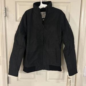 NEU London Fog Heritage Sherpa gefütterte Mikrofaser Bomberjacke SCHWARZ Herren Small - Bild 1 von 4