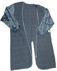 London Fog Limited Edition Men’s 44L Long Overcoat Jacket Liner Plaid Wool Blend - Picture 1 of 10