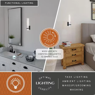 Accesorio de pared de baño VAXCEL W0125 Vilo 1 luz bronce Foto 1 de 4