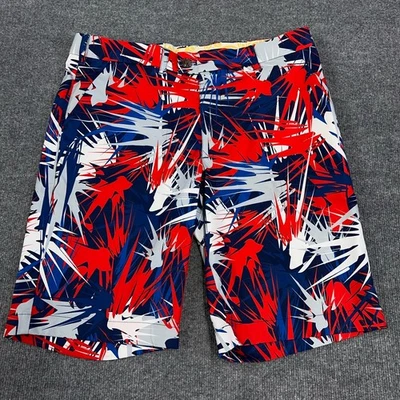 LoudMouth Golf Shorts Men 36 Red White Blue 11" Inseam John Daly USA - Image 1 of 4