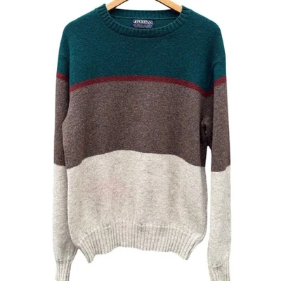 Vintage Puritan Shetland wool green brown autumn fall sweater Size Large - Image 1 of 4