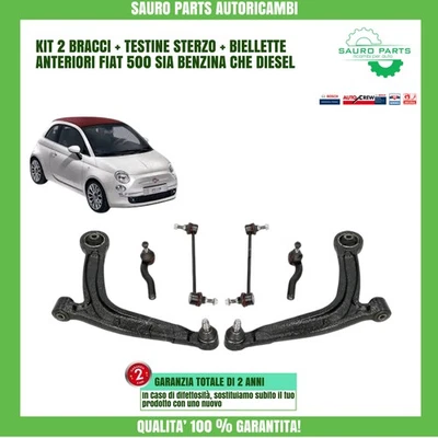 Kit Bracci Oscillanti Sospensione Anteriore 6 Pezzi Fiat 500 - Immagine 1 di 4