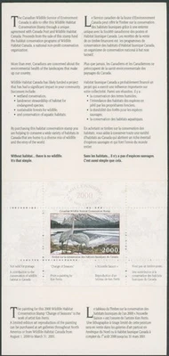 2000 年加拿大联邦 WILDLIFE 居民窥探,SANDHILL CRANES,VD.#FWH16 — 第 1/2 张图片