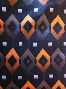 Croft & Barrow 100% Silk Tie~Made in China~Black with Metallic Colors~(#137) - Picture 1 of 4